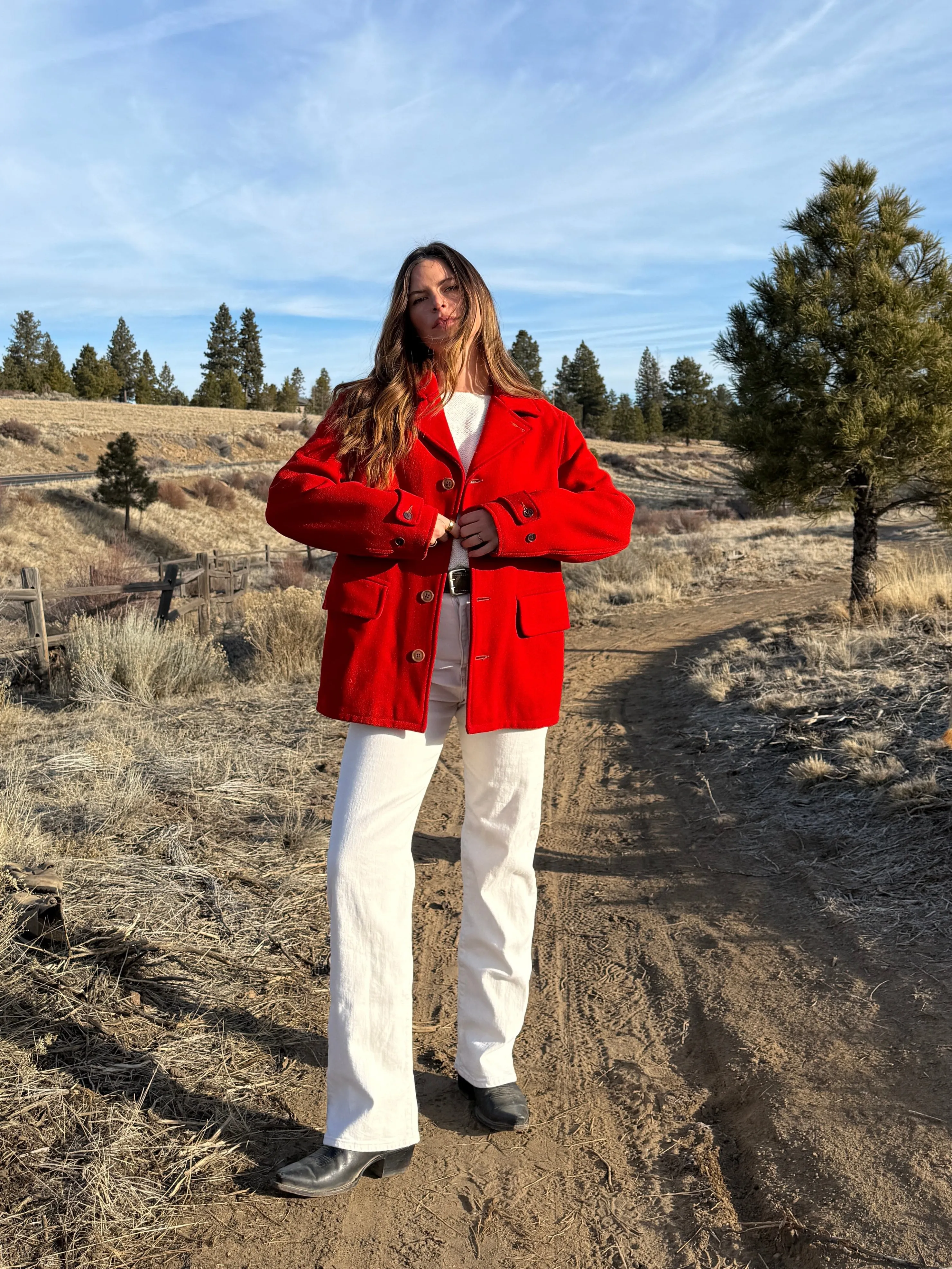 50s Red Wool Coat