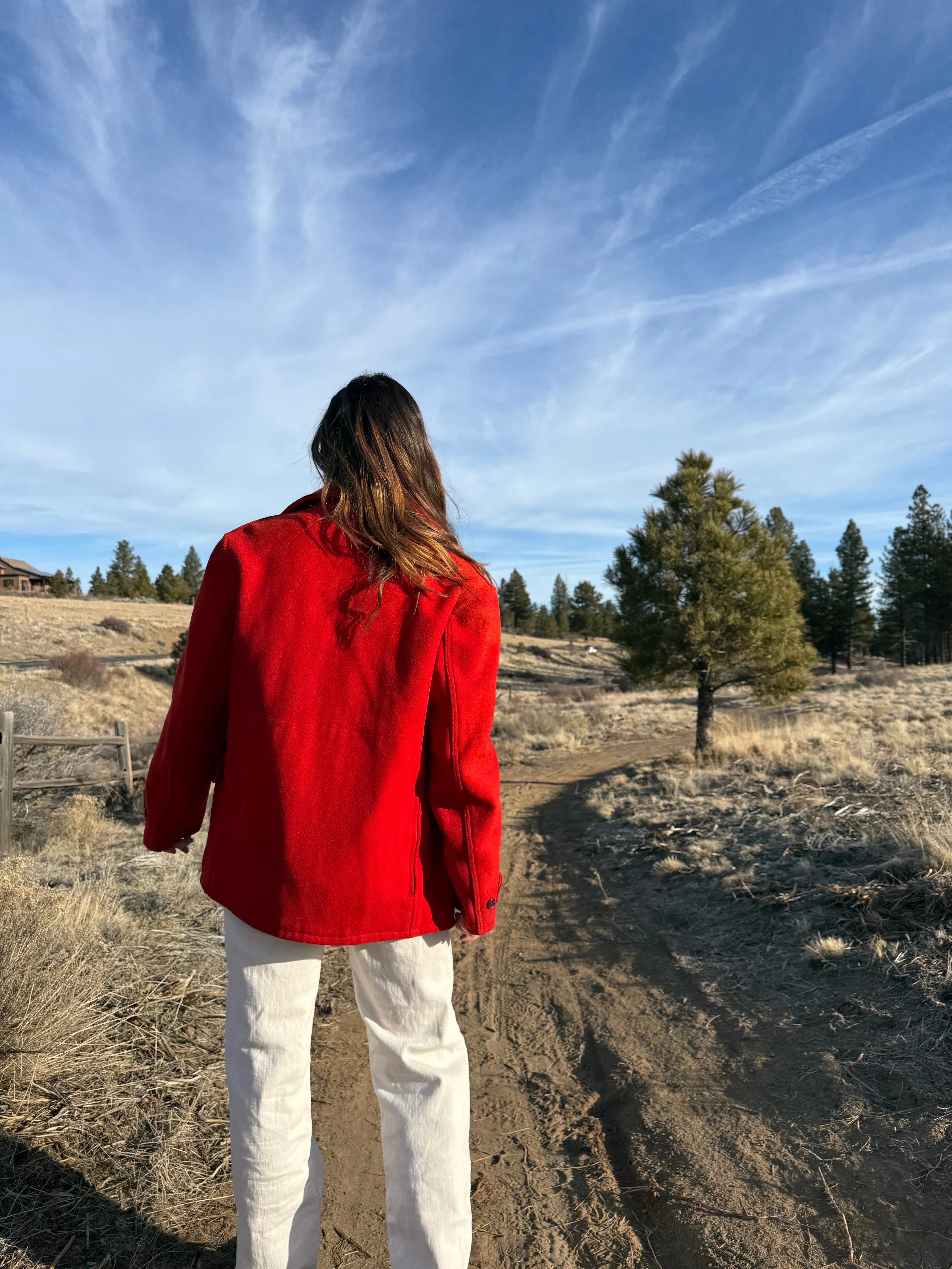 50s Red Wool Coat