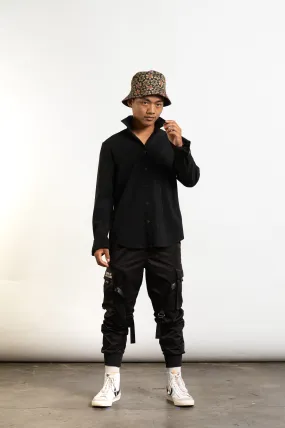 90s Black Shimmer Long Sleeve Shirt