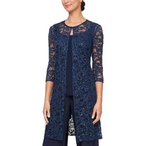 Alex Evenings Womens Two Piece Jacket Tank Top