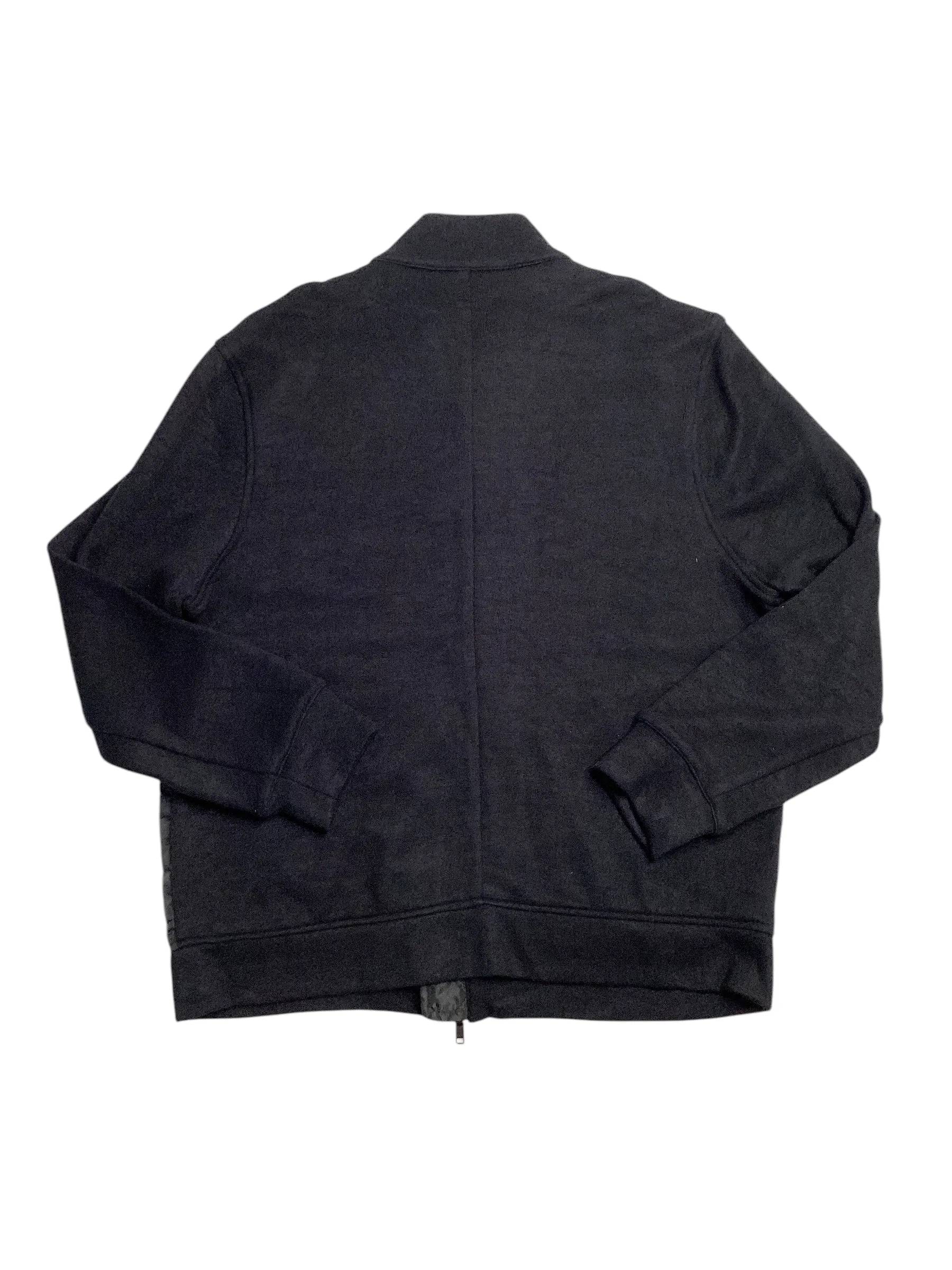 Alfani Mens Mixed Media Quilted Bomber Jacket Coat Deep Black XL