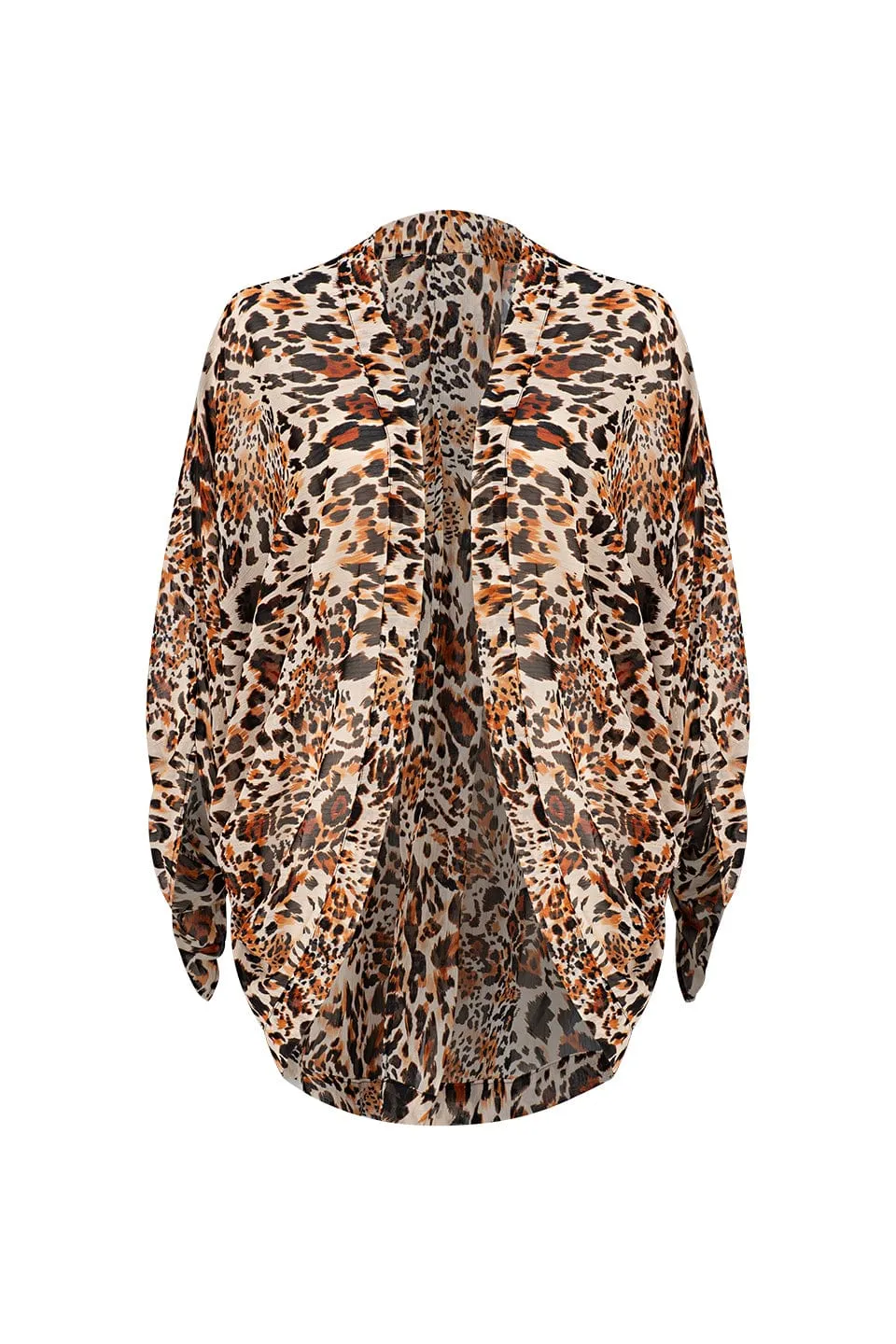 Alise Cocoon Kimono in Leopard Lurex