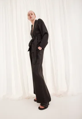 Ansel Silk Jacket - Black