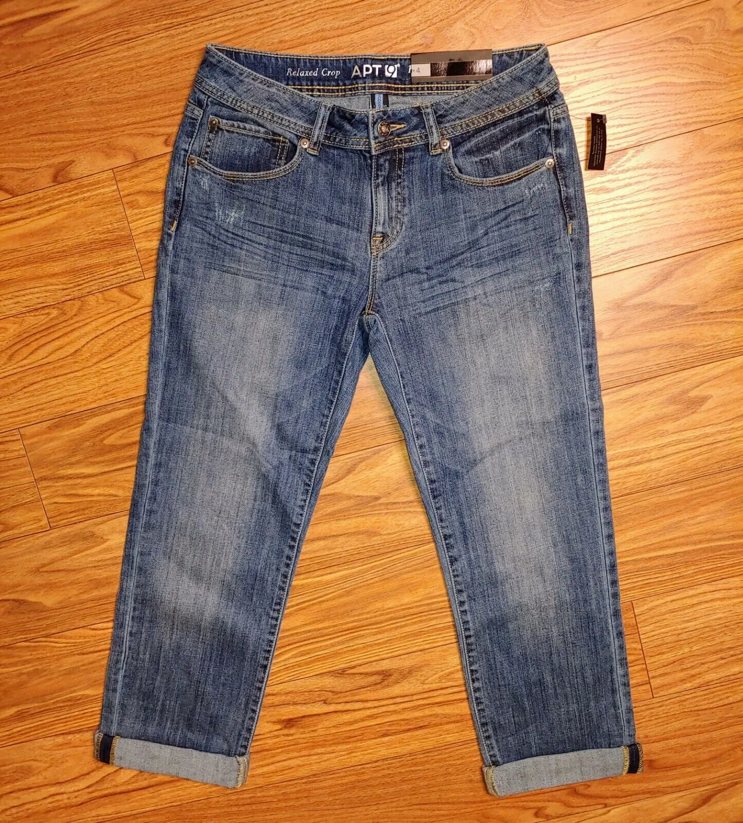 Apt. 9 Coleman Boyfriend Crop Denim Jeans, Stretch Women's Size 4