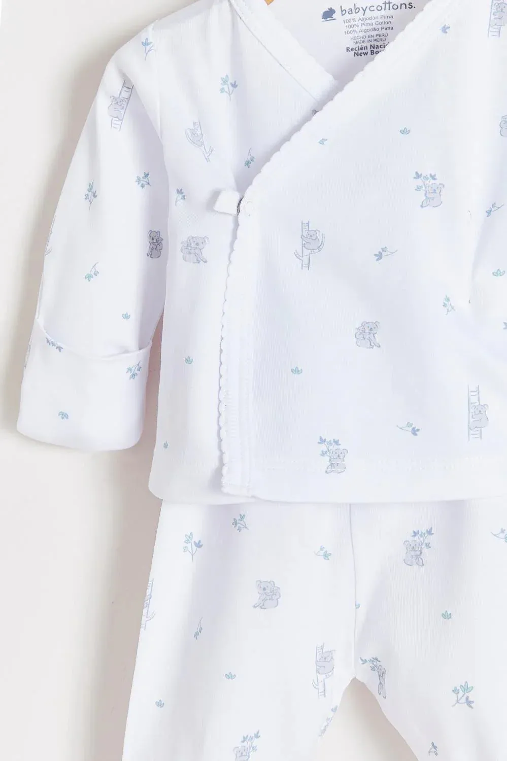 Babycottons Koala Kimono & Pants Set - Grey