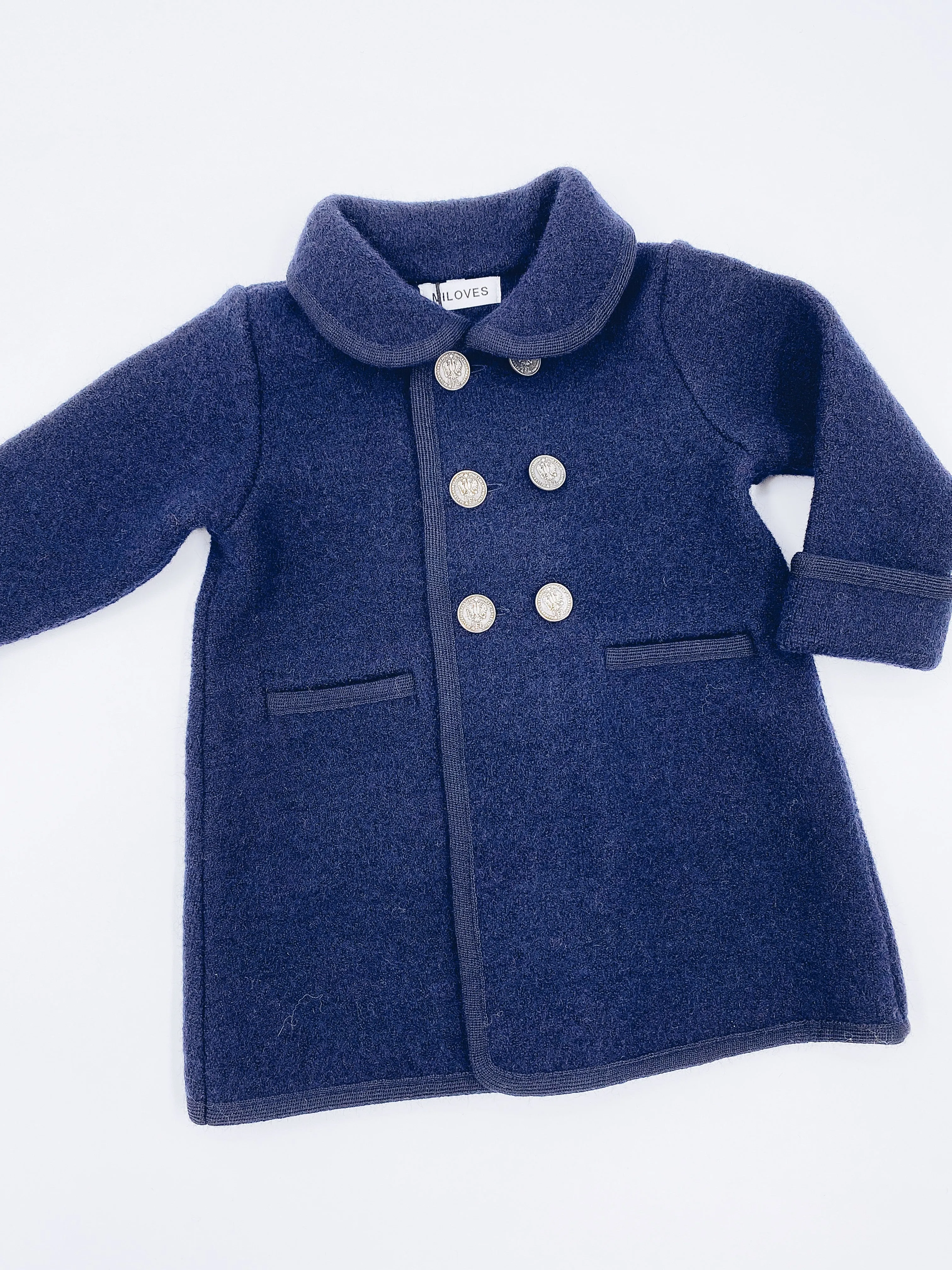 Beautiful Navy Merino wool coat
