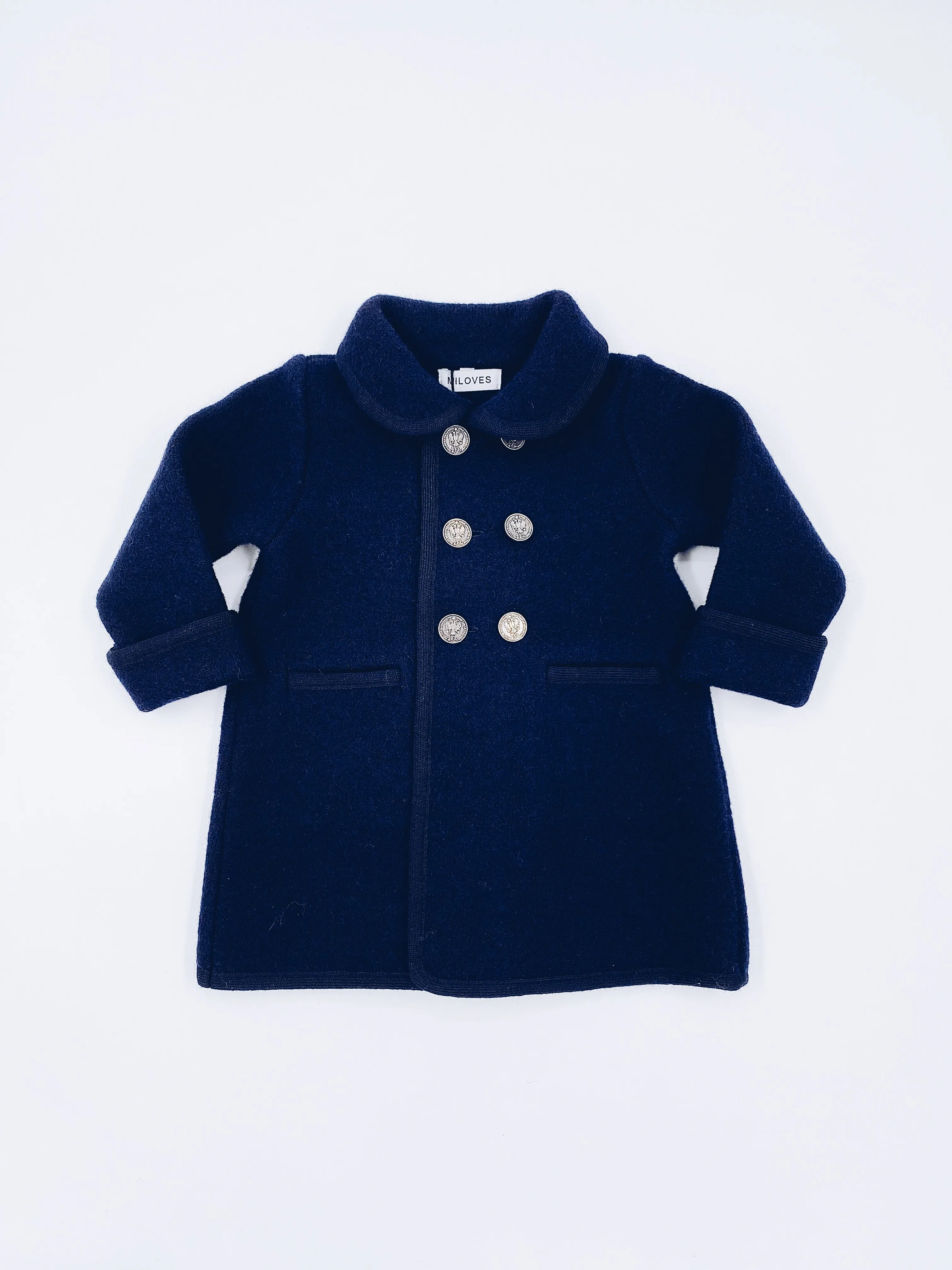 Beautiful Navy Merino wool coat