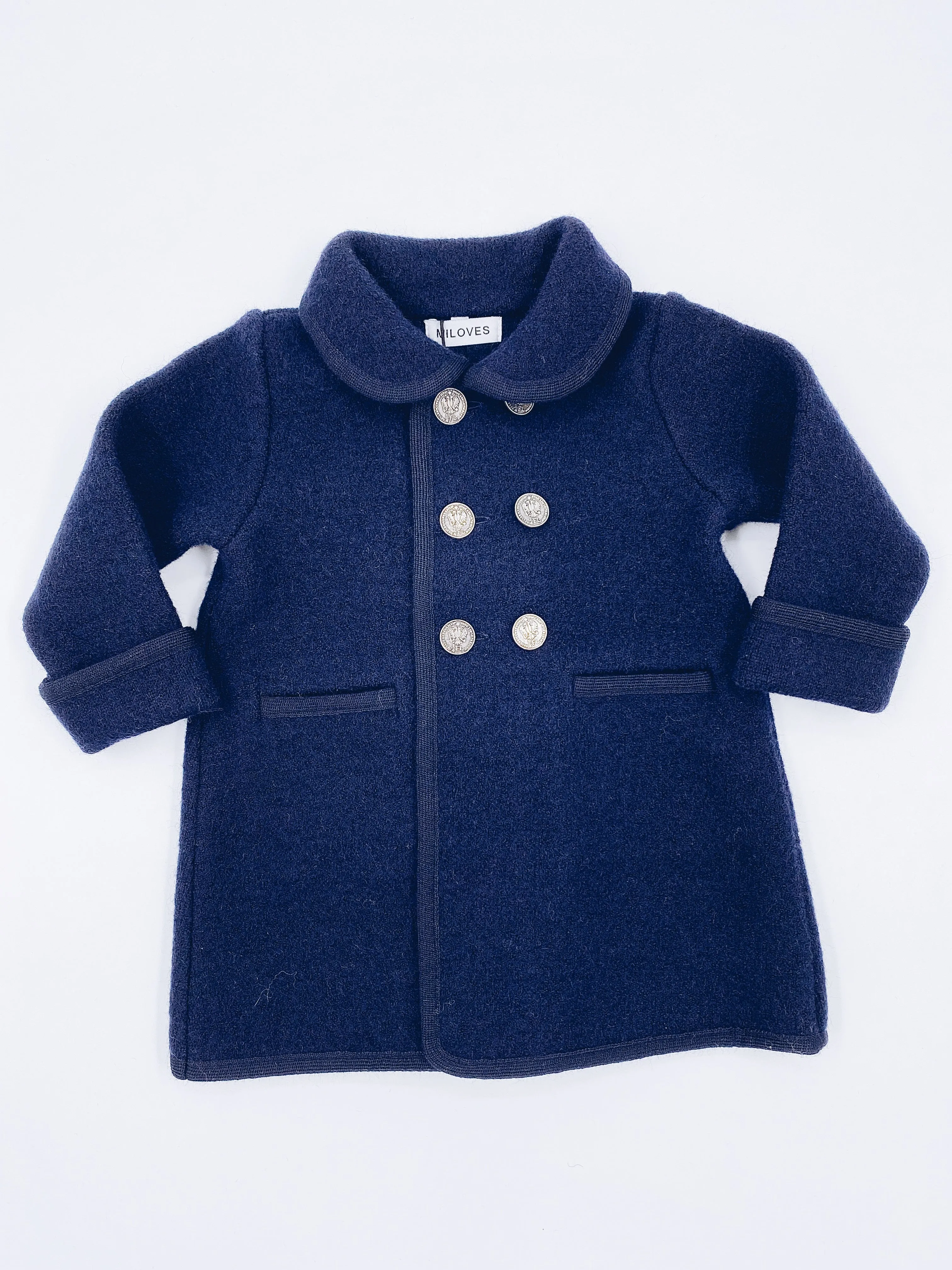 Beautiful Navy Merino wool coat