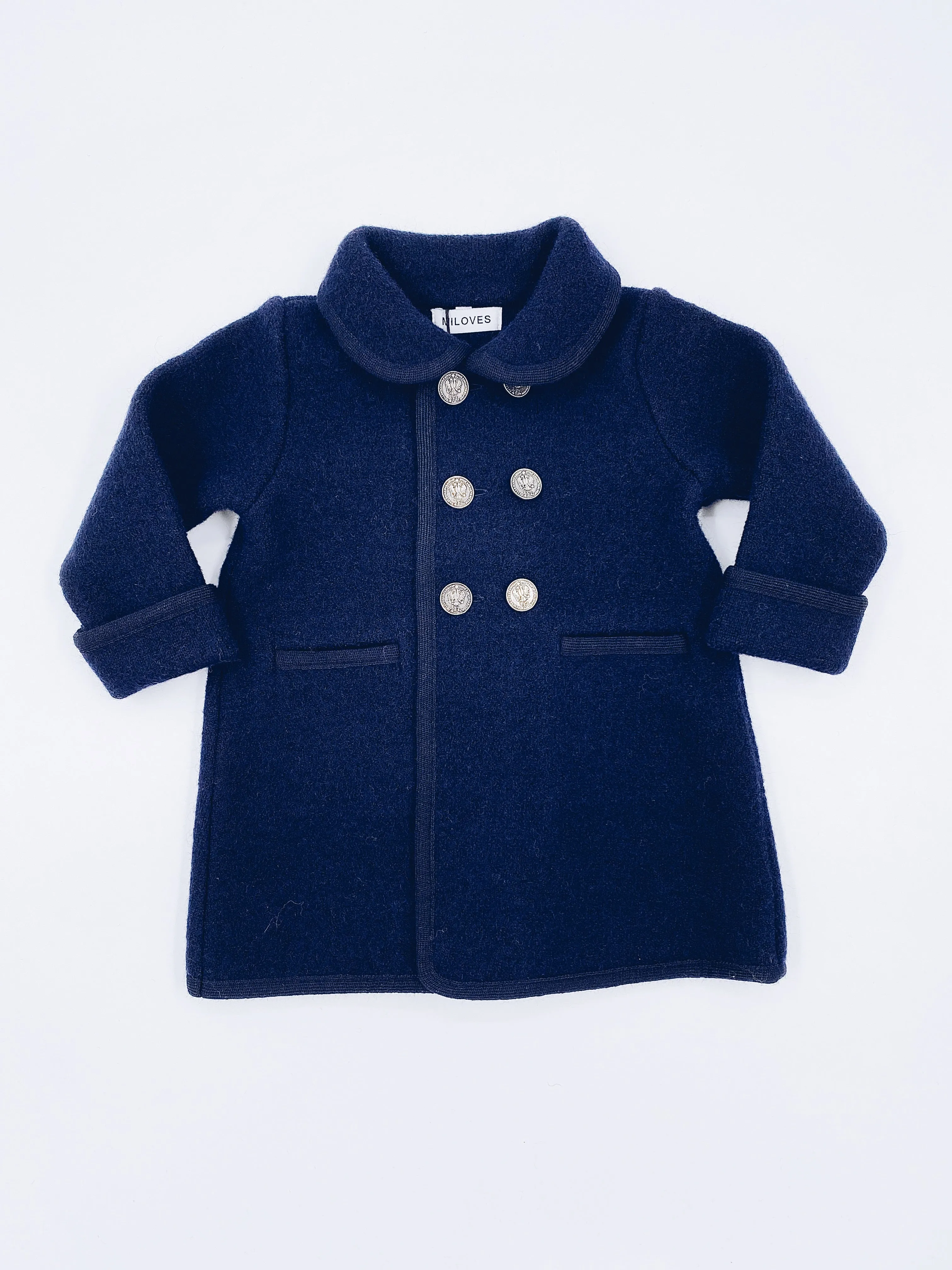 Beautiful Navy Merino wool coat