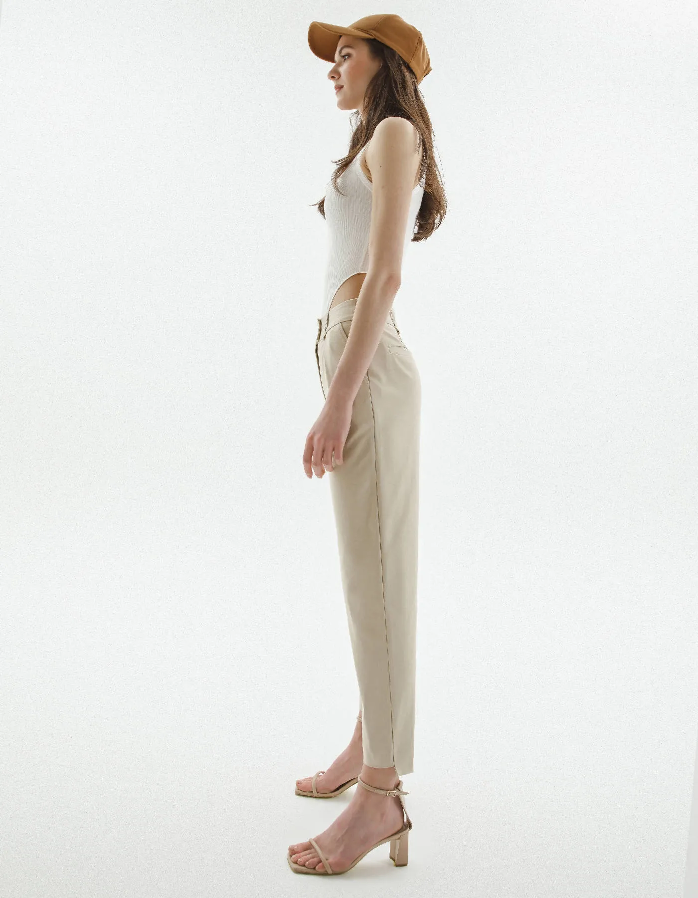 Beige Pencil Pants
