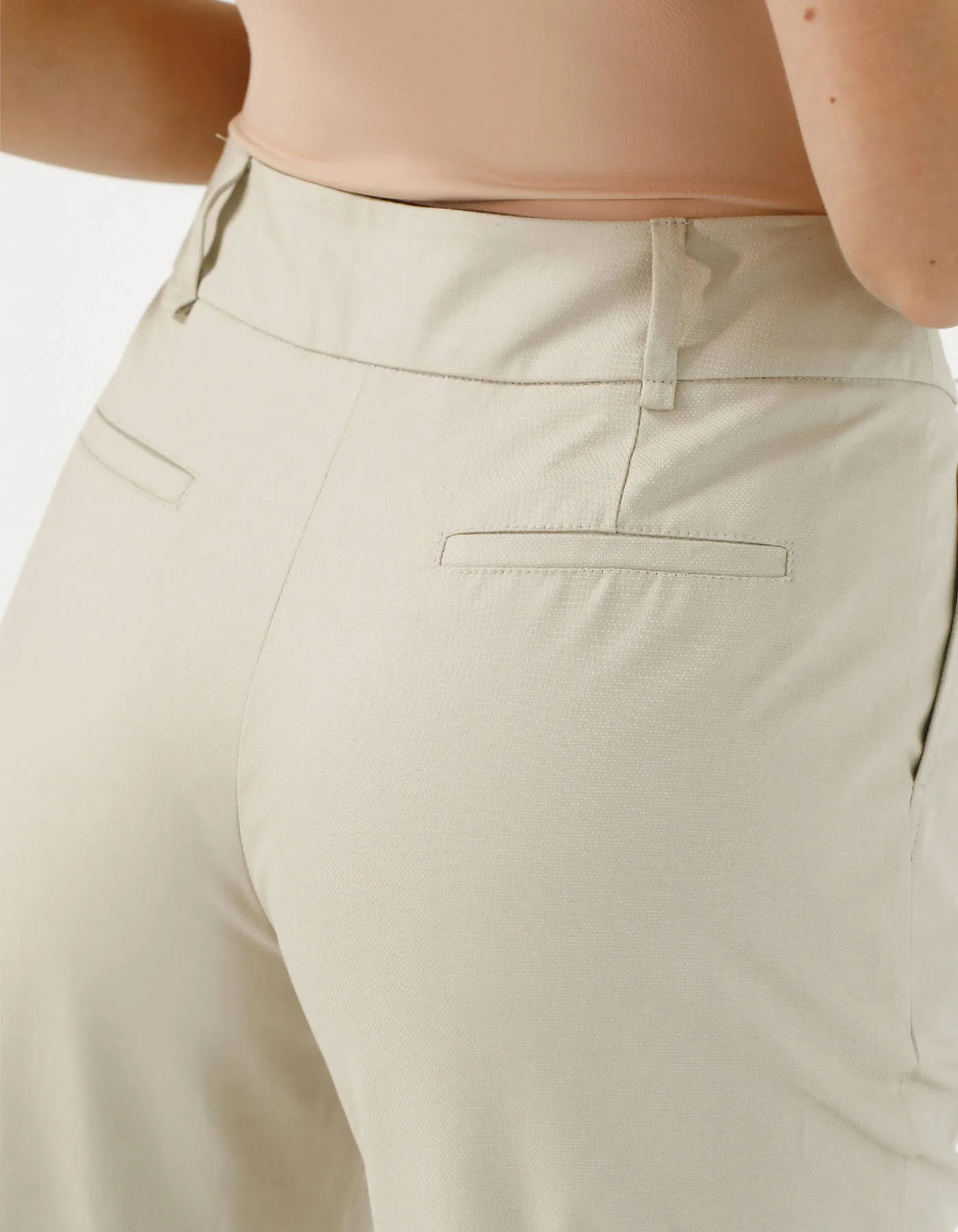 Beige Pencil Pants