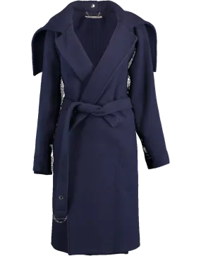 Belted Wool Wrap Coat