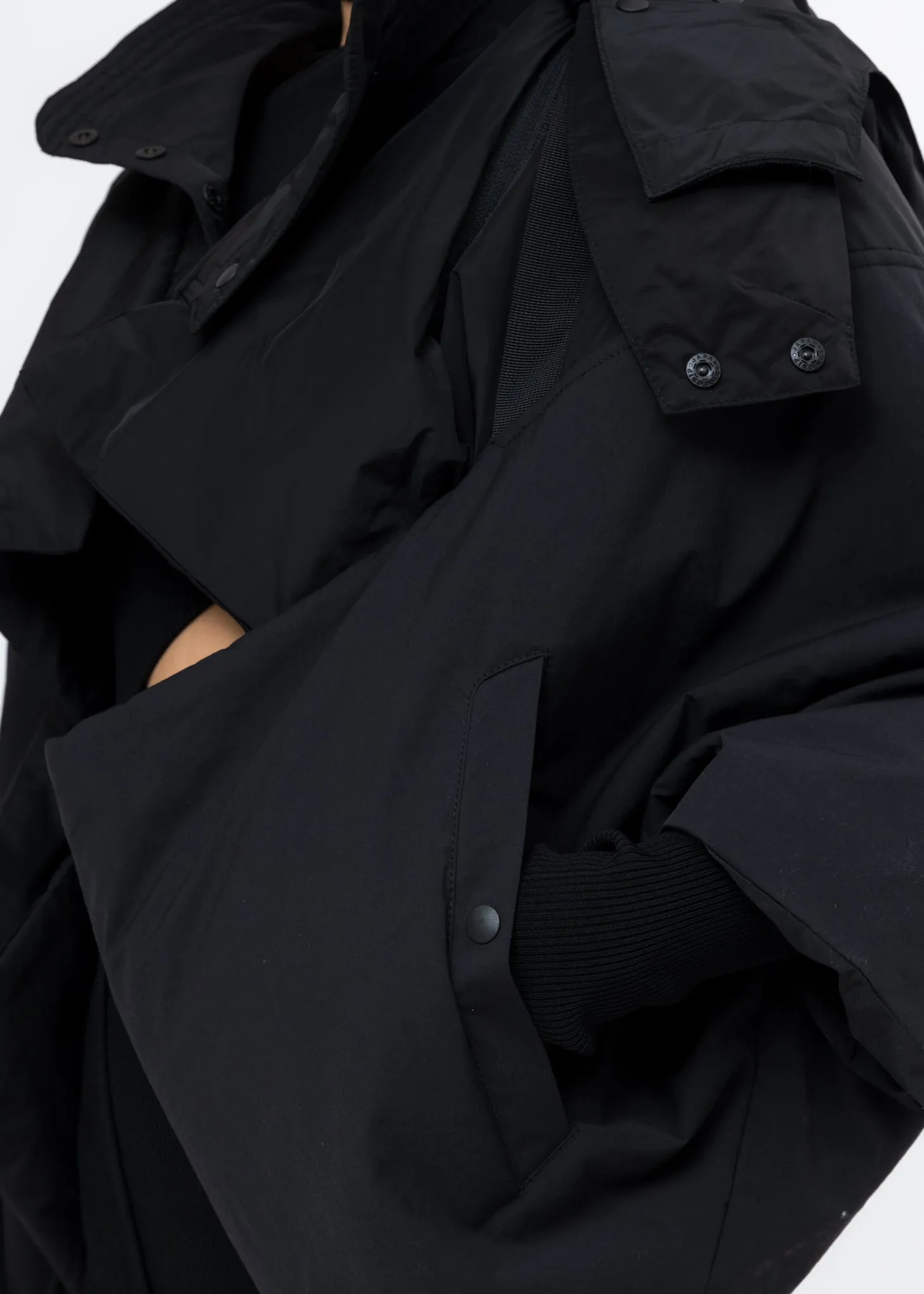 Black Cropped Kimono Jacket
