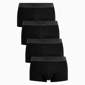 Black Hipsters Pure Cotton Four Pack