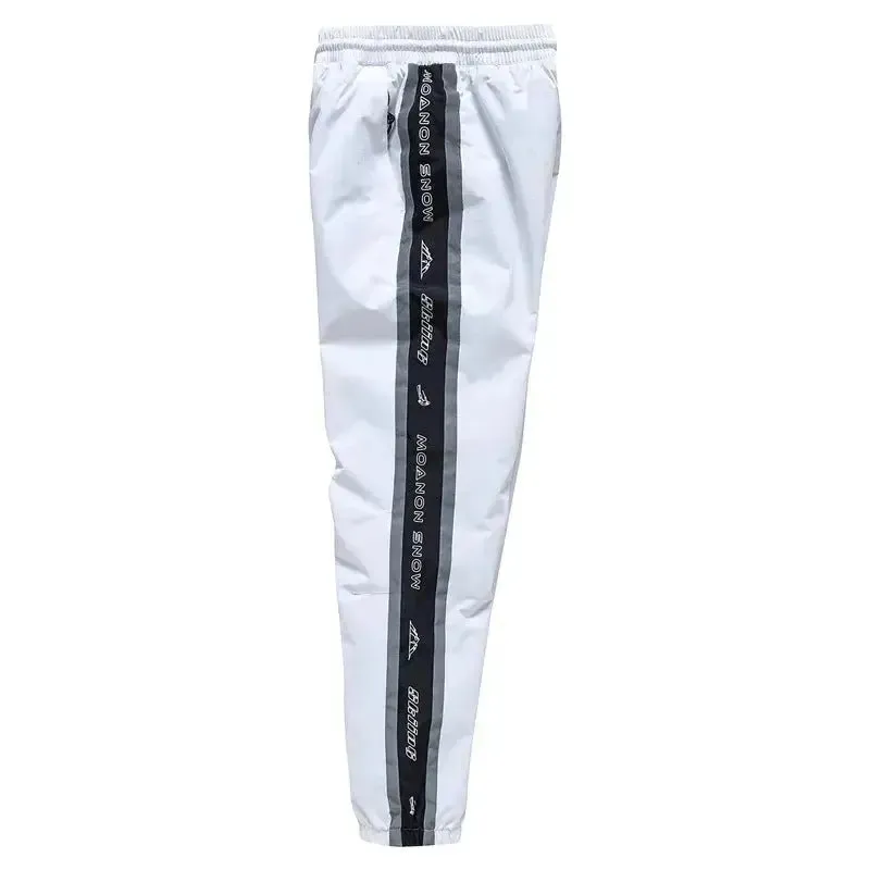 Black Snow Pants Reflective Warm Winter Trousers-US ONLY