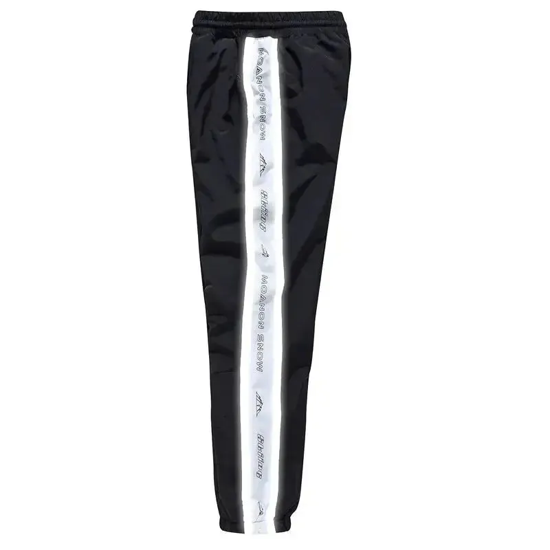 Black Snow Pants Reflective Warm Winter Trousers-US ONLY