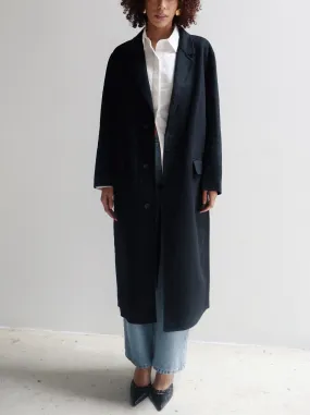 Black Wool Full Length Coat