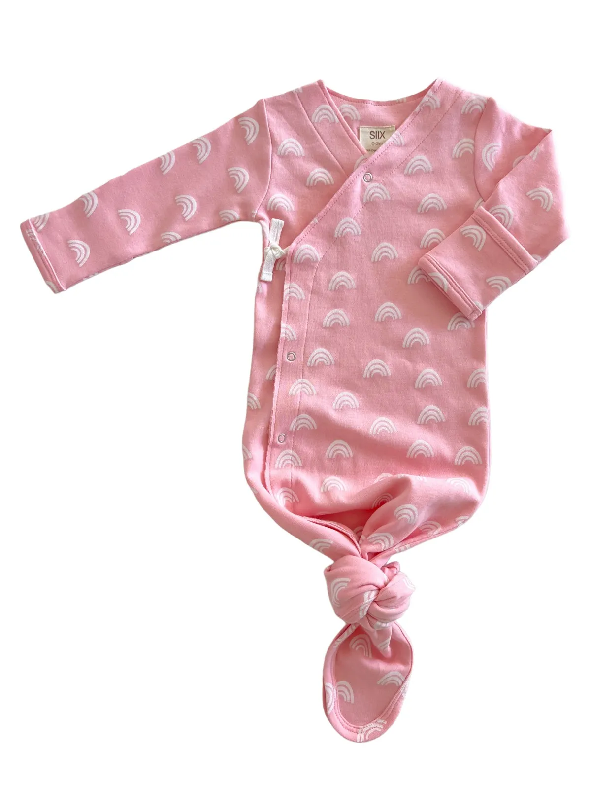 Blush Rainbow / Organic Kimono Knot Gown