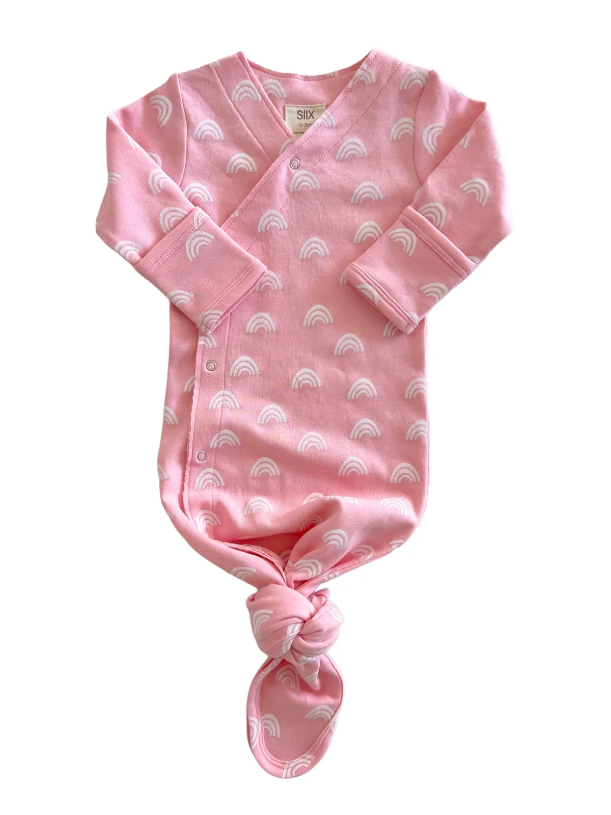 Blush Rainbow / Organic Kimono Knot Gown