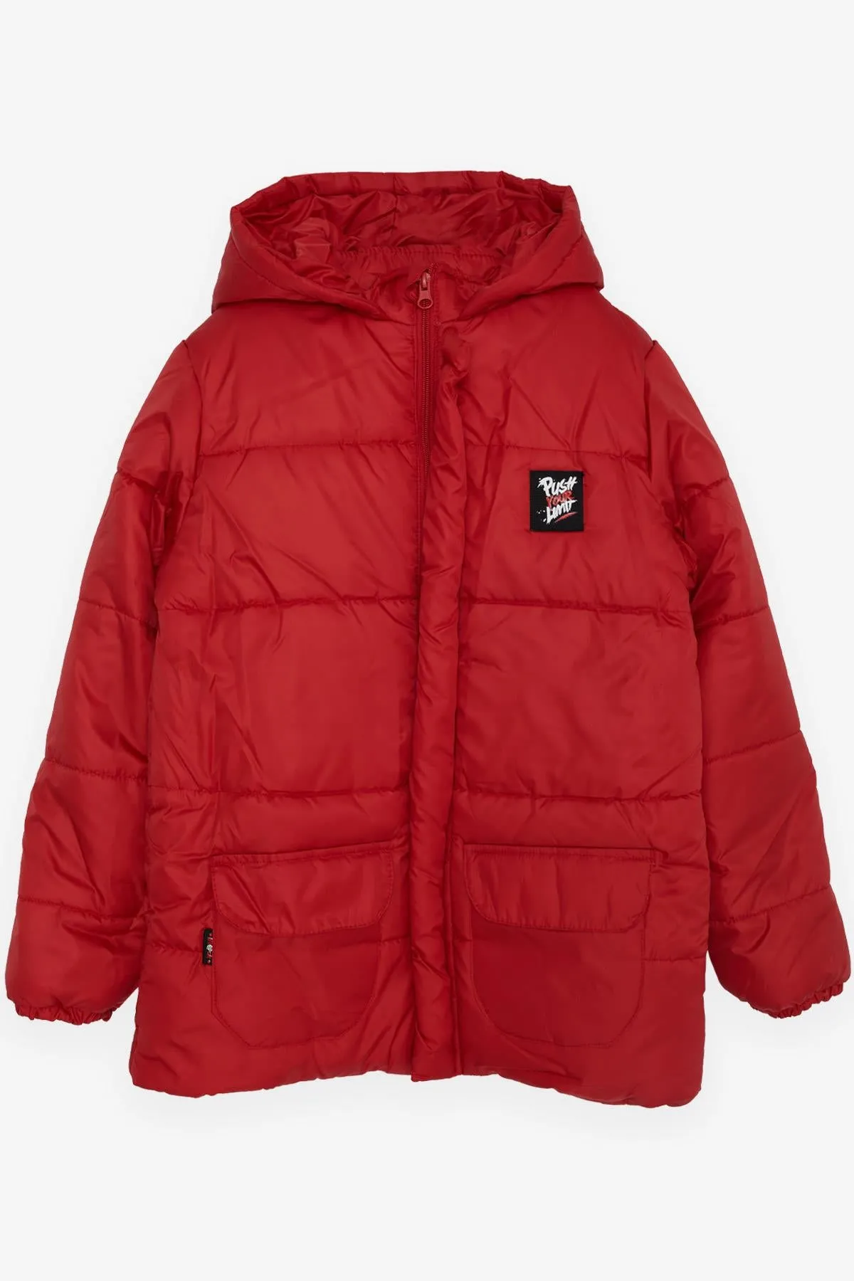 BRE Esso Mandolin Boys' Jacket with Zippered Hooded Logo 104 Years, Red - Lake Stevens
