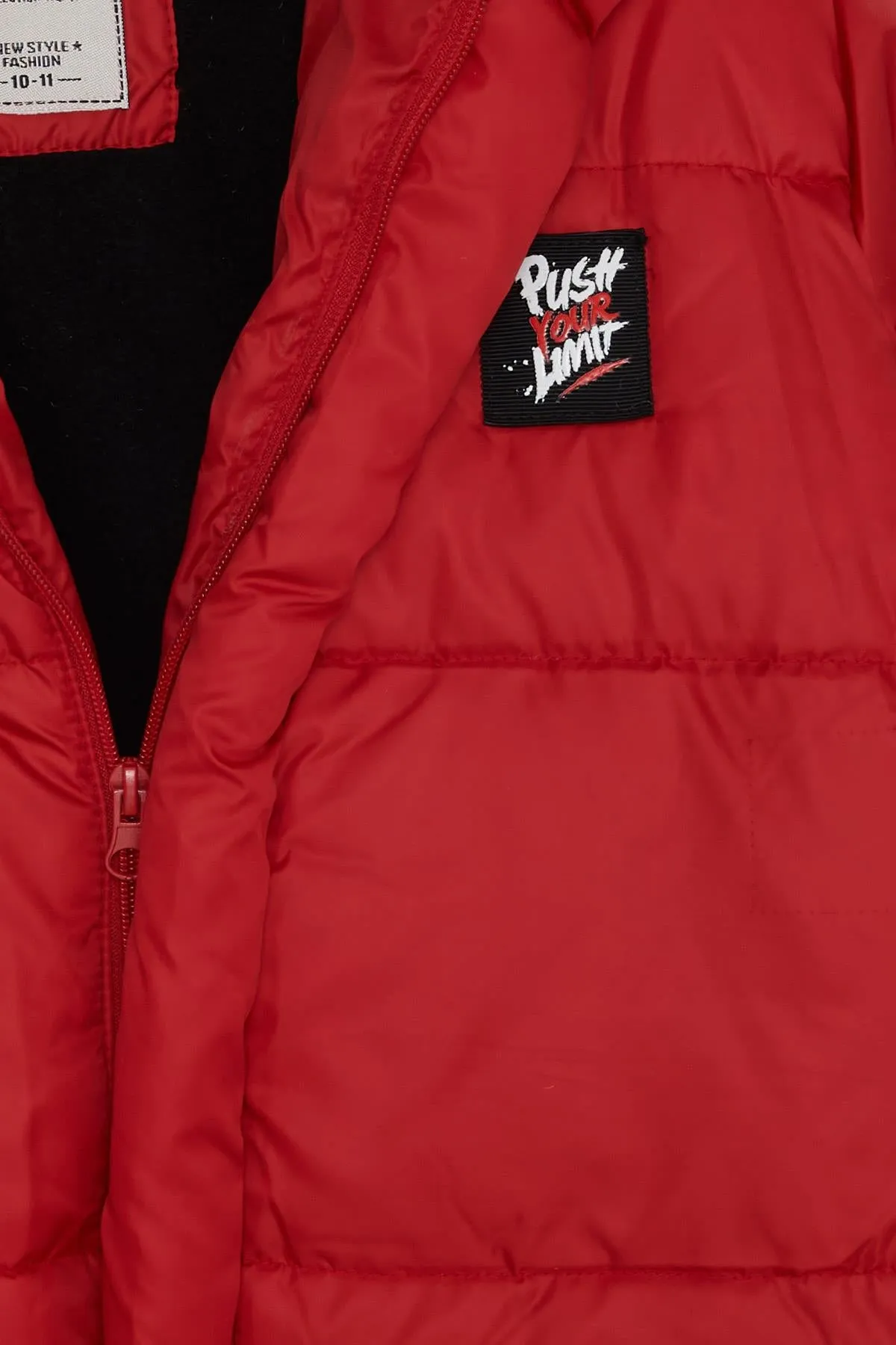 BRE Esso Mandolin Boys' Jacket with Zippered Hooded Logo 104 Years, Red - Lake Stevens