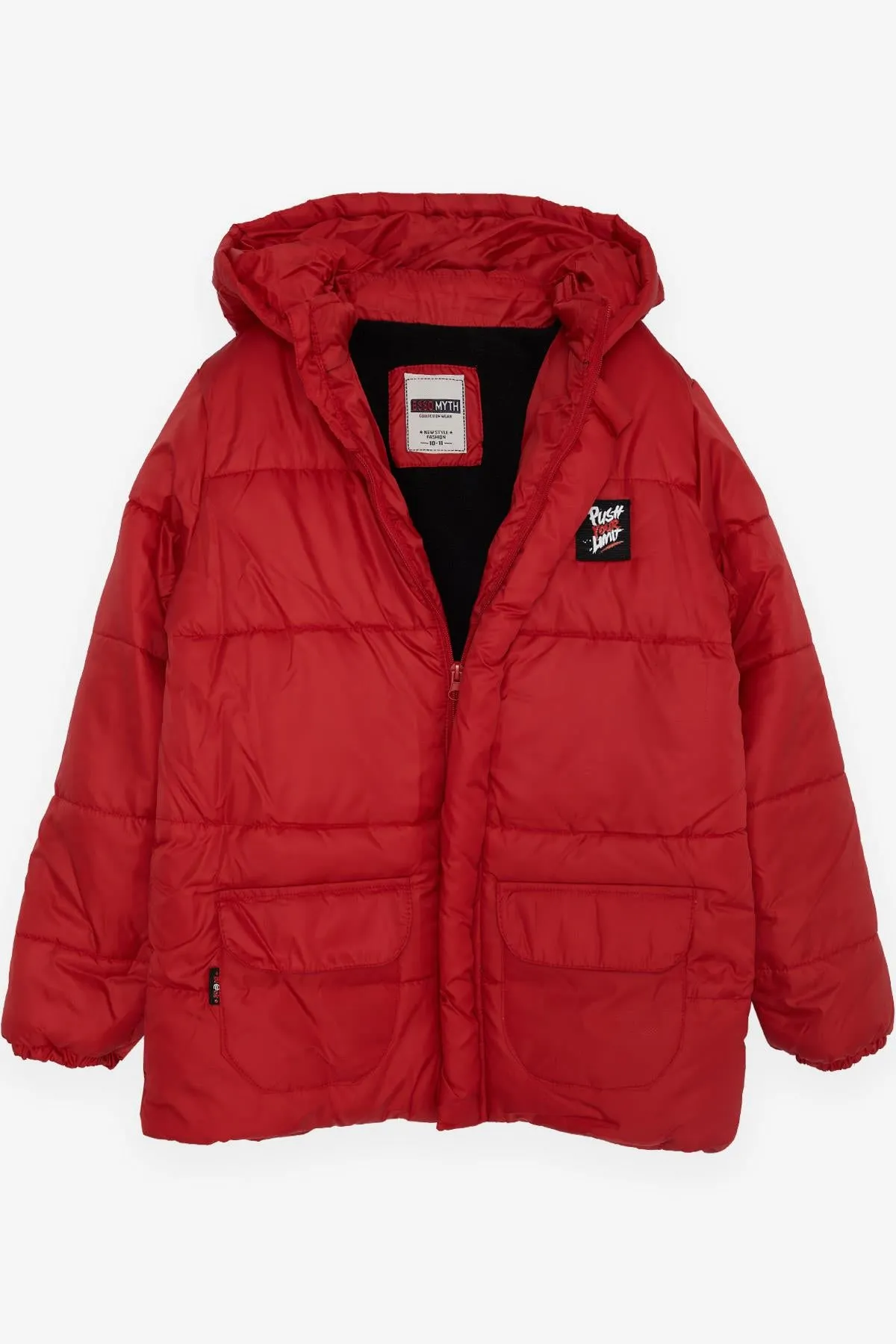 BRE Esso Mandolin Boys' Jacket with Zippered Hooded Logo 104 Years, Red - Lake Stevens