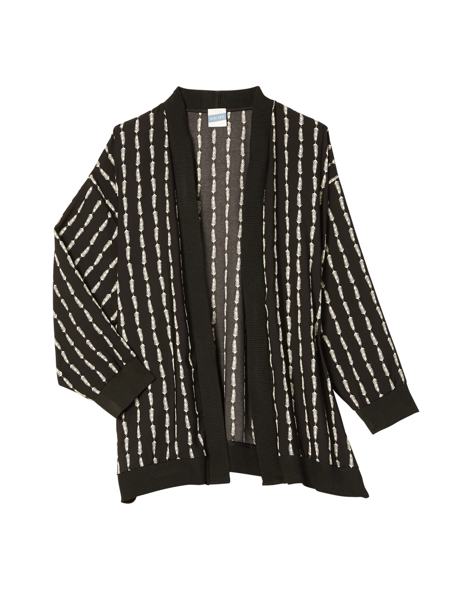 Brooke Long Sleeve Varsity Bomber | Black / White