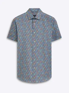 Bugatchi - Short Sleeve Modern Fit Shirt - OOOHCotton Tech - 8 way Stretch - BF9430F40