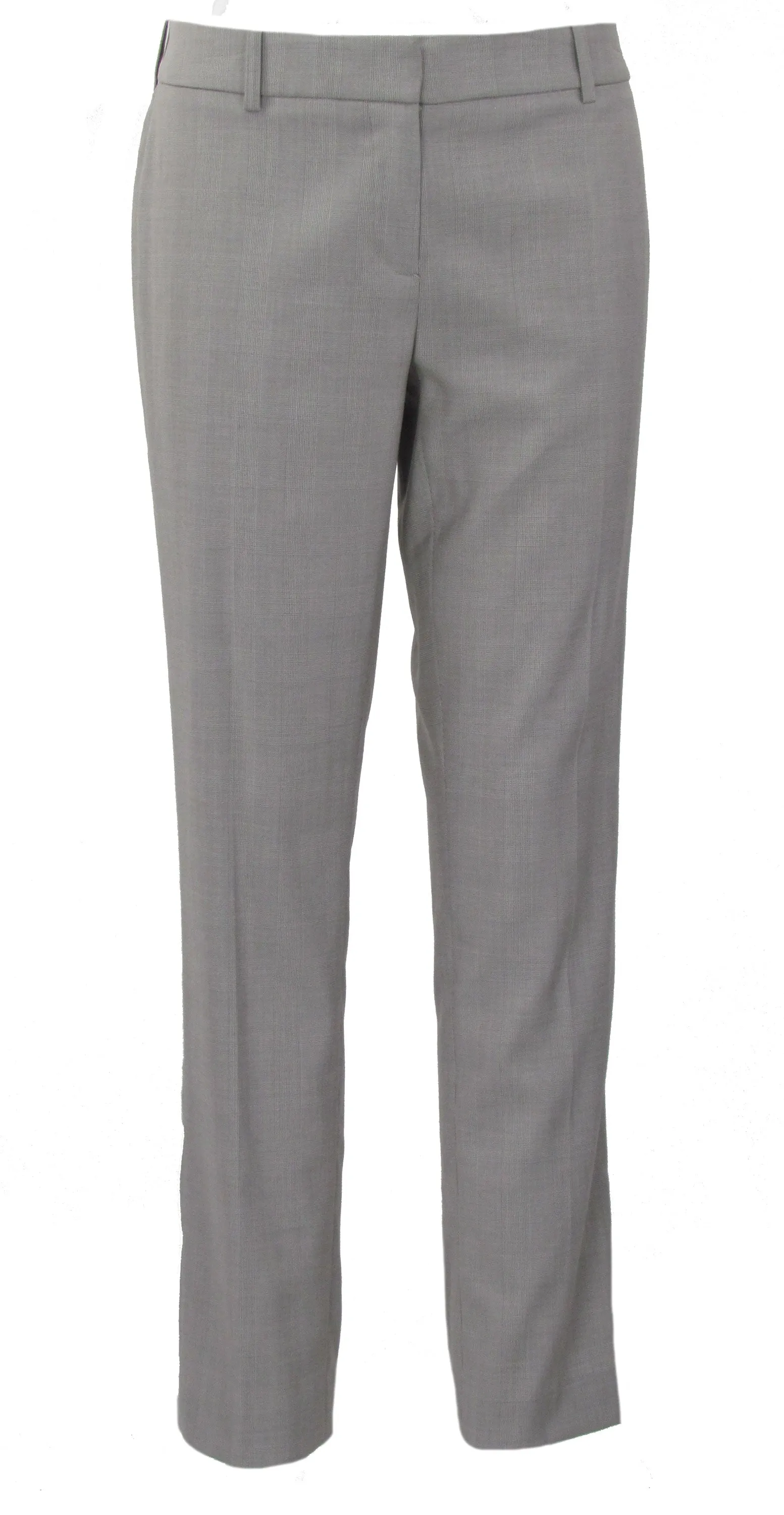 Calvin Klein Women's Petite Cropped Slim Fit Plaid Dress Pants Beige