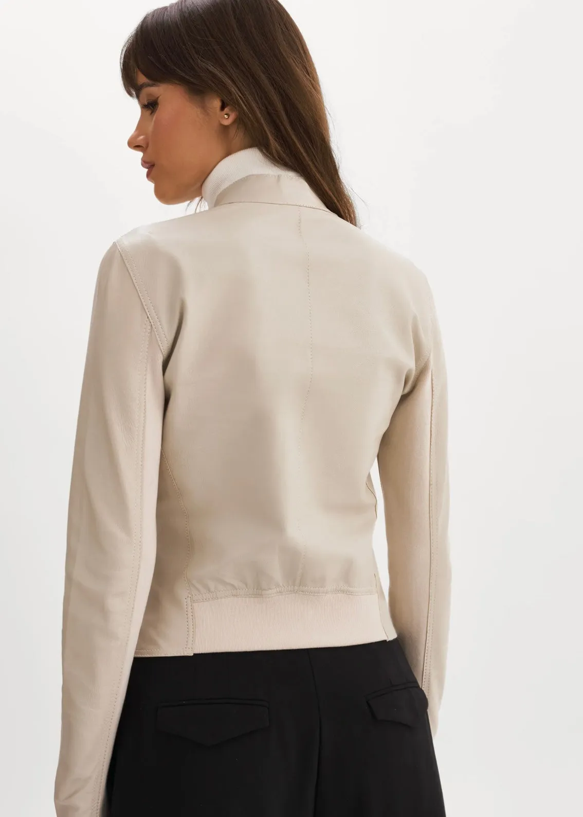 CHAPIN REVERSIBLE LEATHER BOMBER BY LA MARQUE SPRING 25
