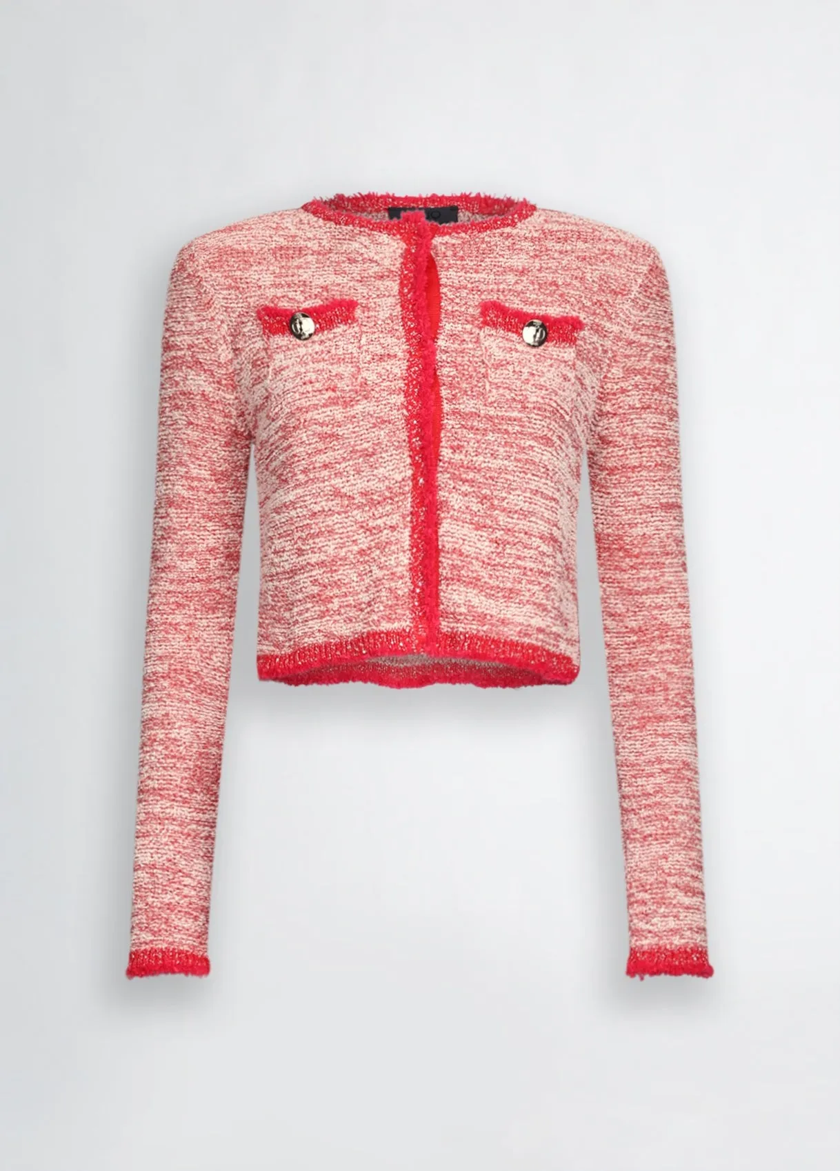 CROPPED KNITTED JACKET RED