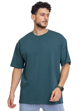 Dark Emerald Over Size Round T-Shirt