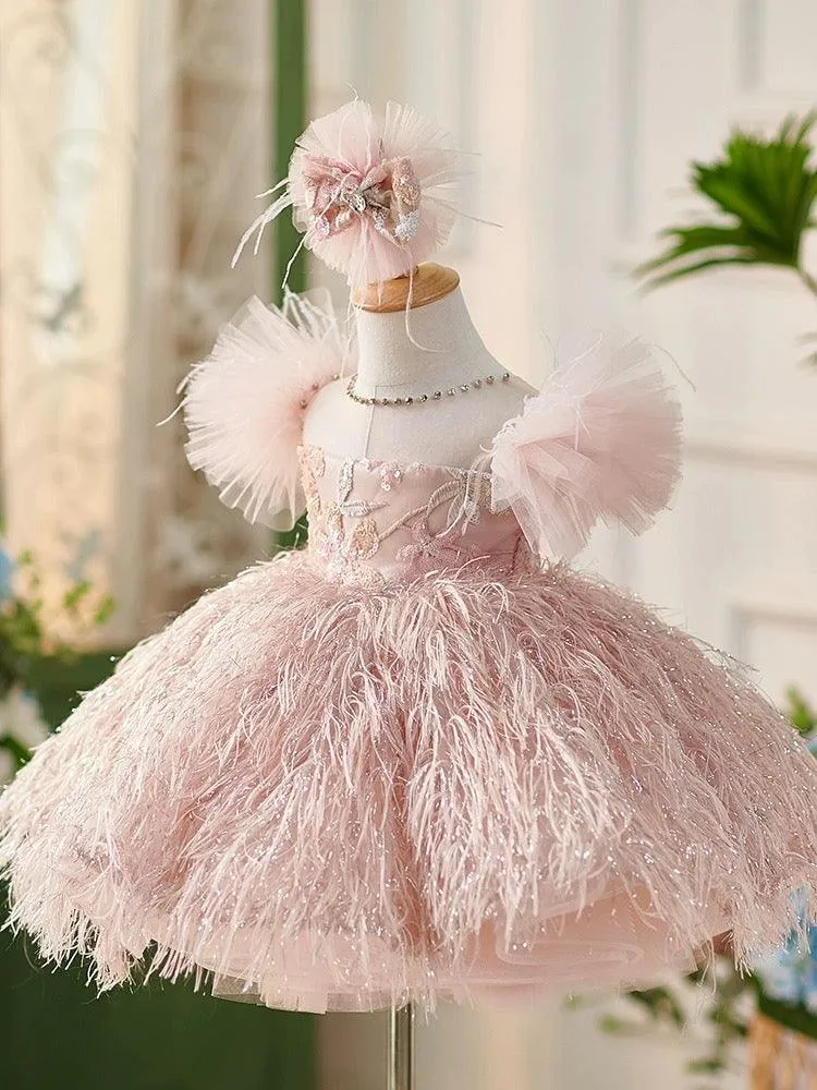 Dreamy Feather Princess Gown