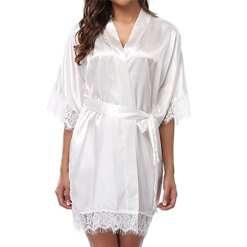 Déshabillé Kimono Femme Blanc