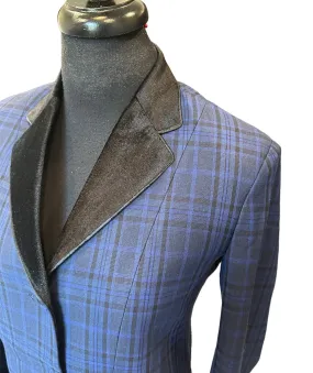 English Show Coat Blue and Black Plaid *ONE ONLY*