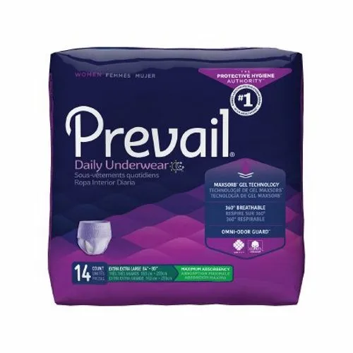 Female Adult Absorbent Underwear 2X-Large, 14 Bags By First Quality