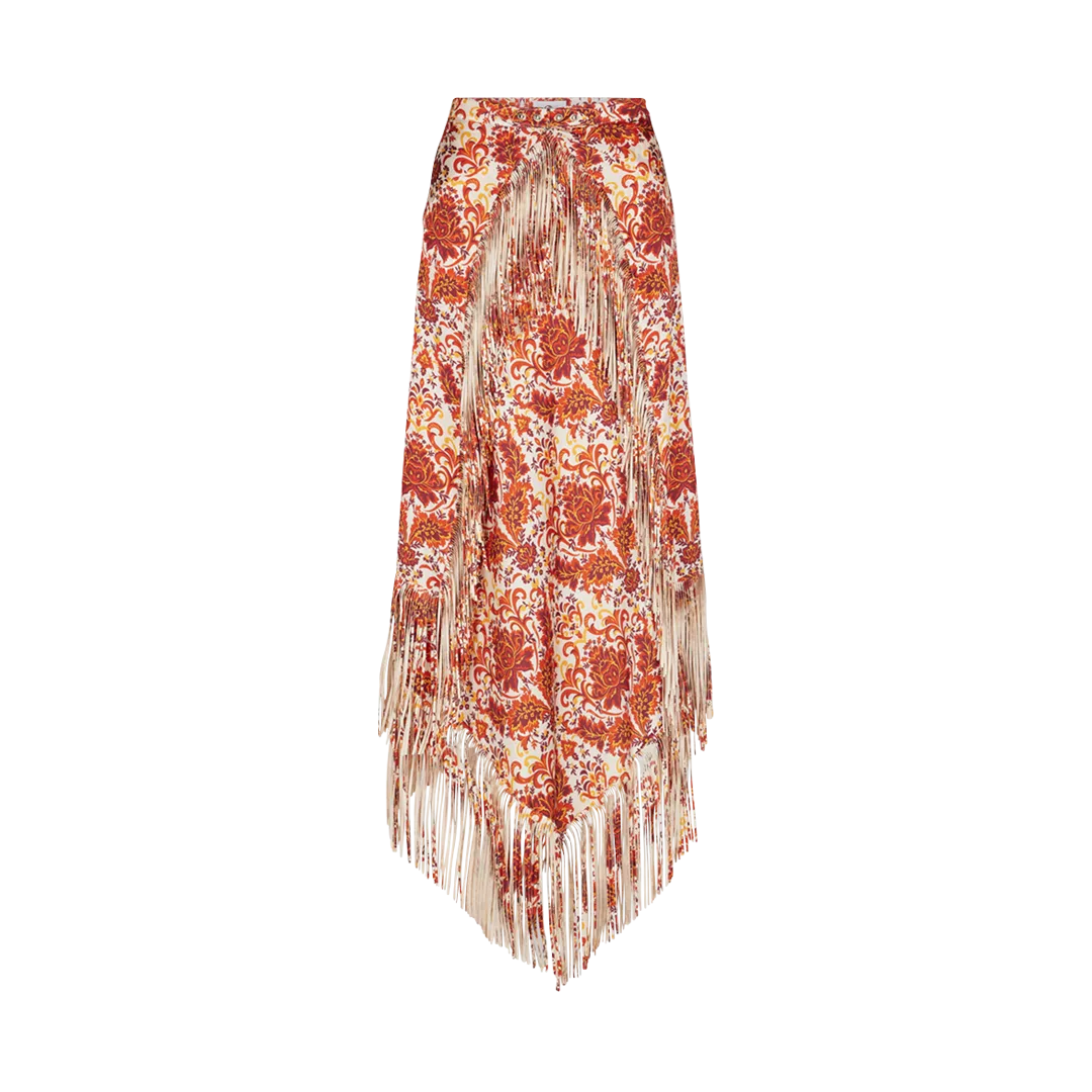 Fringed Midi Skirt