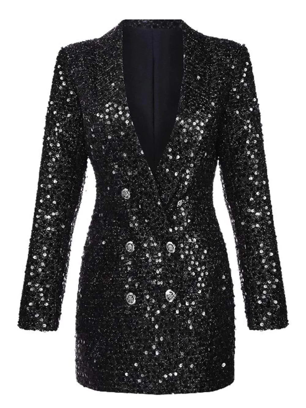 GF Double-Breasted Sequins Blazer Dress