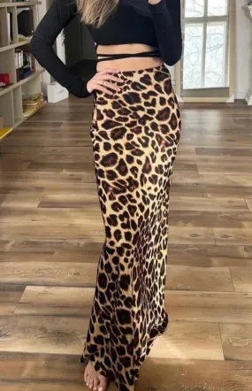 Glam Animal Print Skirt