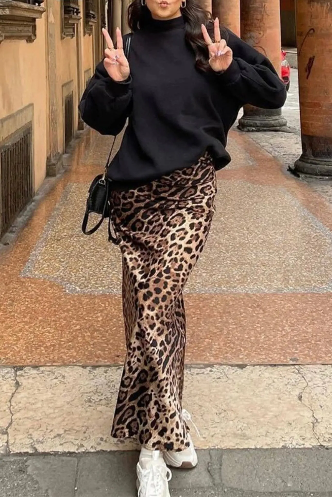 Glam Animal Print Skirt