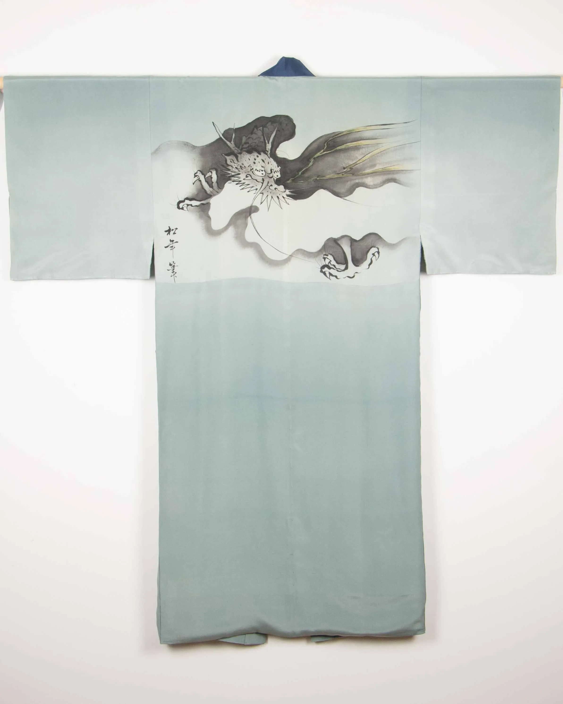Handpainted Silk Dragon Juban