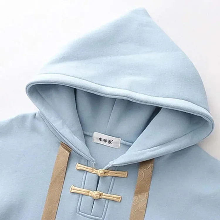 Harajuku Rabbit Hoodie - Embroidery and Wave Print Design