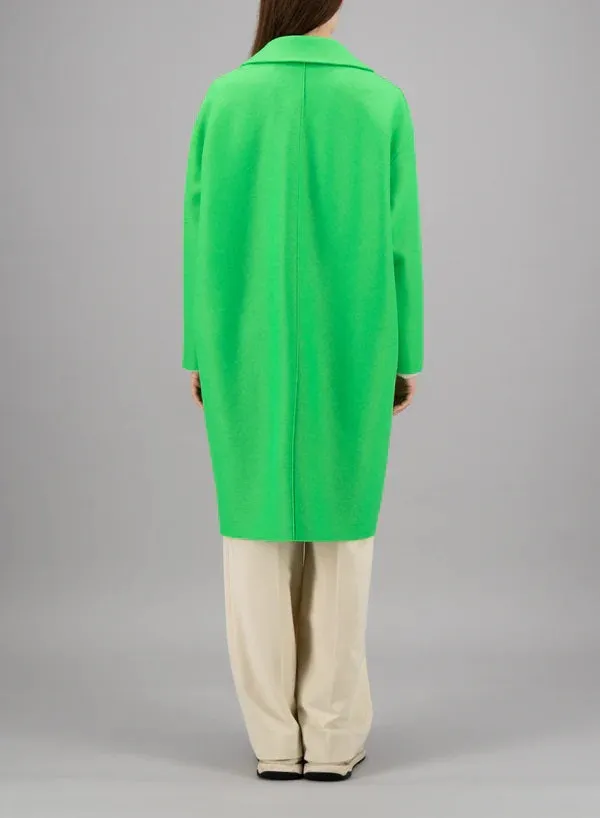 Harris Wharf Dropped Shoulder Coat - Parakeet Green