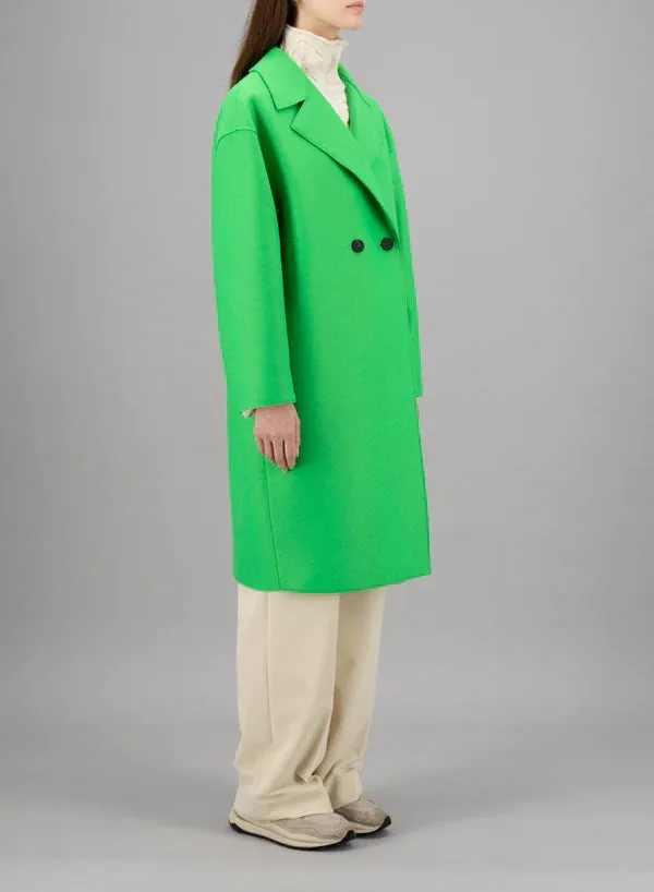 Harris Wharf Dropped Shoulder Coat - Parakeet Green