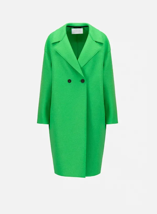 Harris Wharf Dropped Shoulder Coat - Parakeet Green