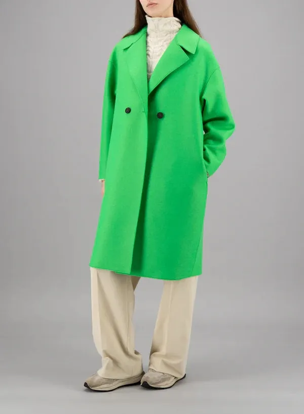 Harris Wharf Dropped Shoulder Coat - Parakeet Green