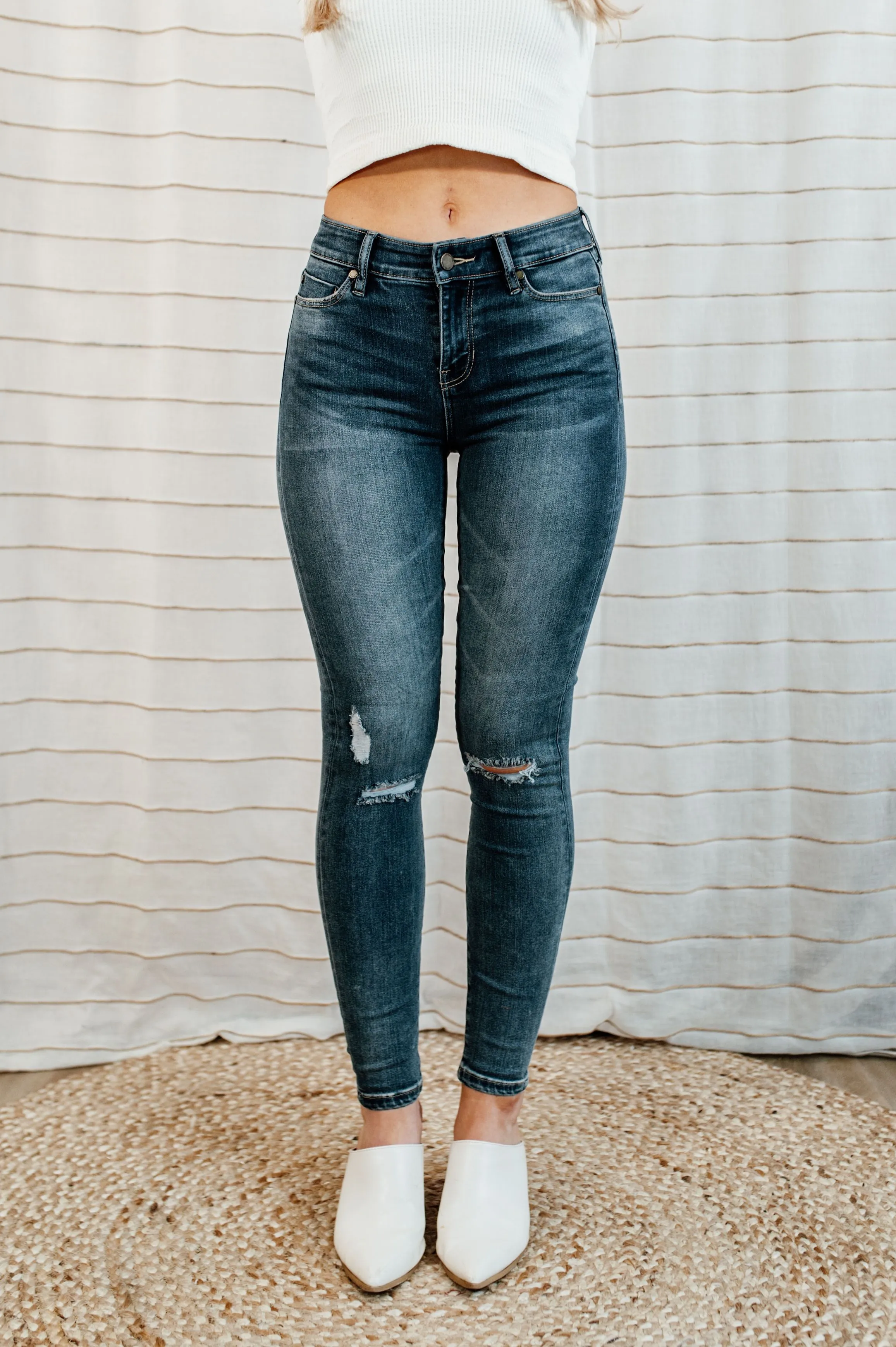 Hayden Distressed Ankle Skinny