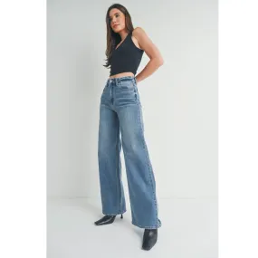 High Rise Palazzo Wide Leg Jean