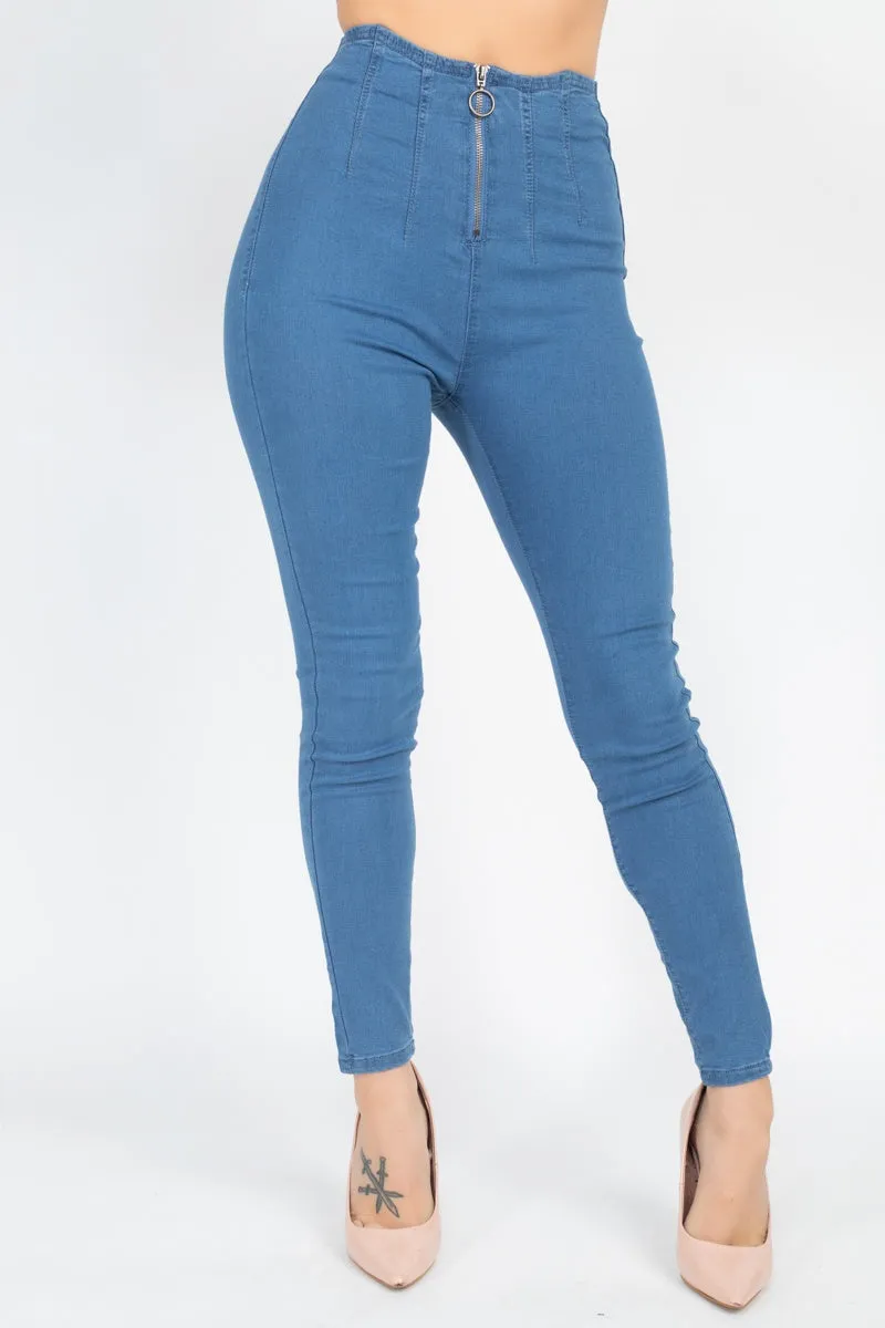 High Waist Denim Jeans, Blue