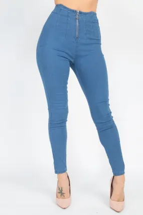 High Waist Denim Jeans, Blue